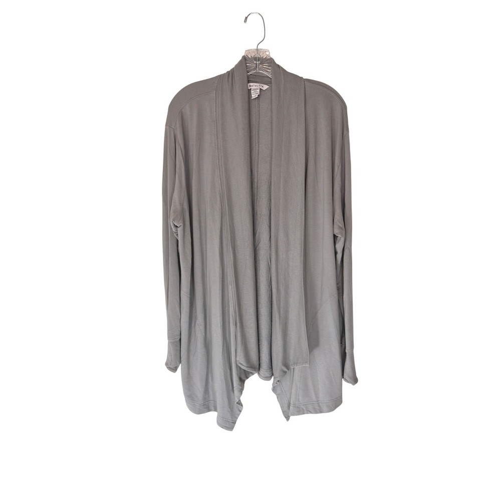 Athleta Pranayama Restore Rib Wrap Cardigan Gray Activewear Casual Large